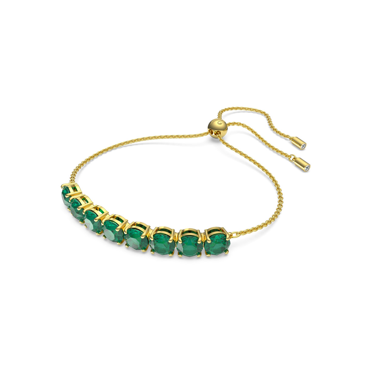 Swarovski Exalta Bracelet, Green, Gold-Tone Plated